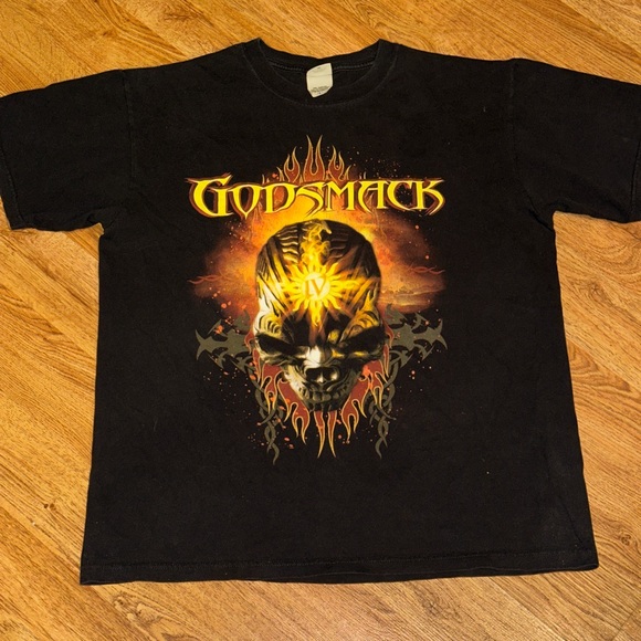 Vintage Y2K 2006 Godsmack IV Tour Graphic Black Tee - Picture 6 of 6